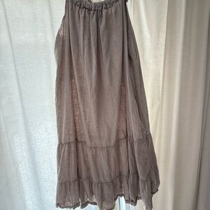 Linen cotton blend dress